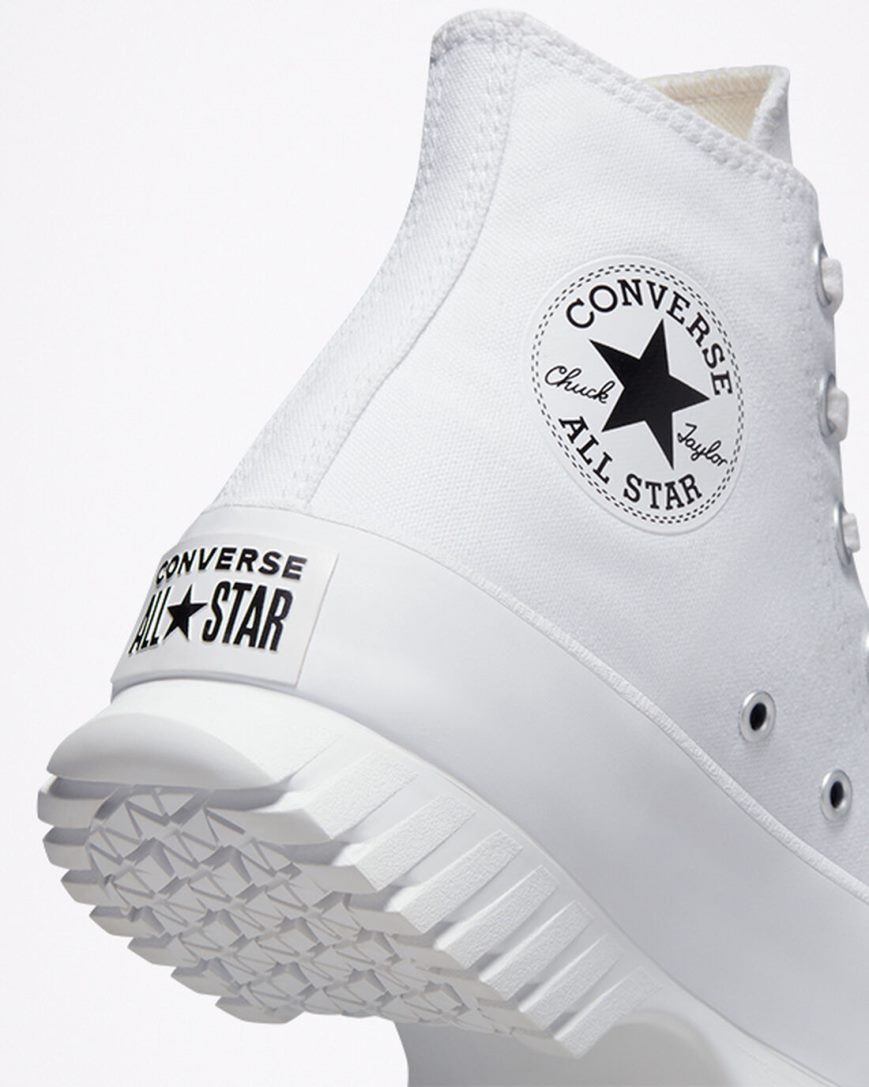 Tenis Converse Chuck Taylor All Star Lugged 2.0 Cano Alto Masculino Branco Pretas | PT L0075T1